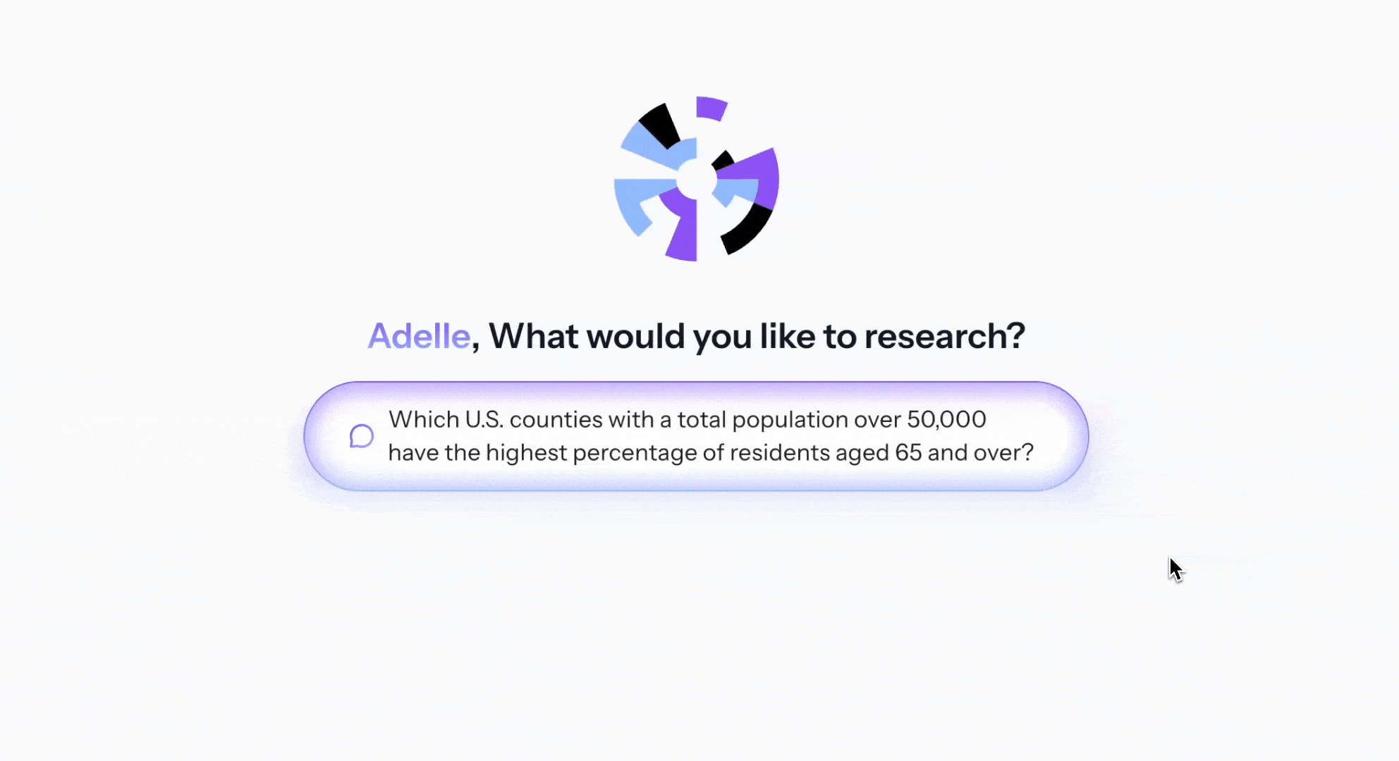 Animation showing Cambium AI getting data on over 65 populations