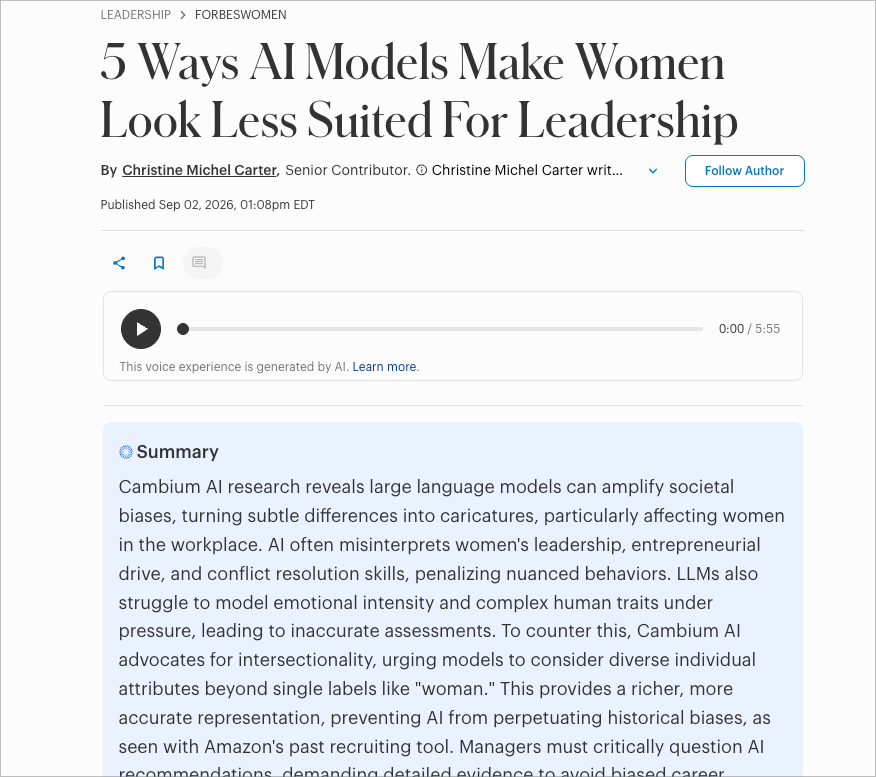 Forbes article