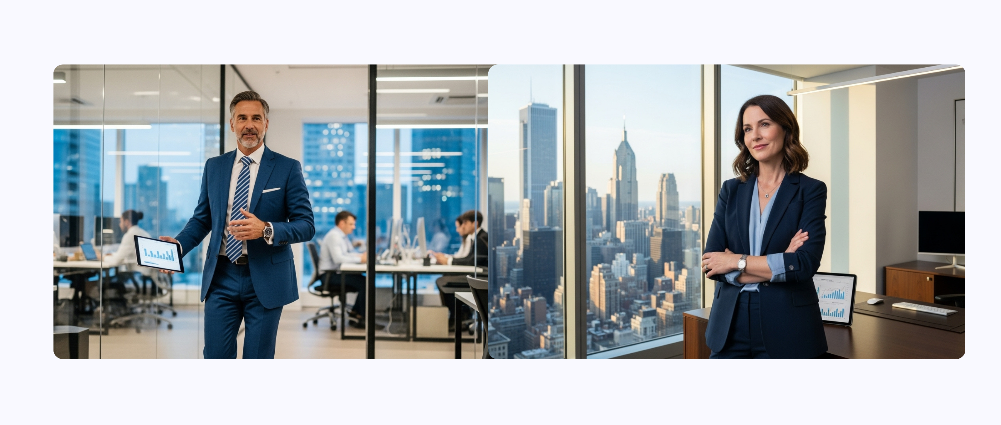 AI images of CEOs - male and female