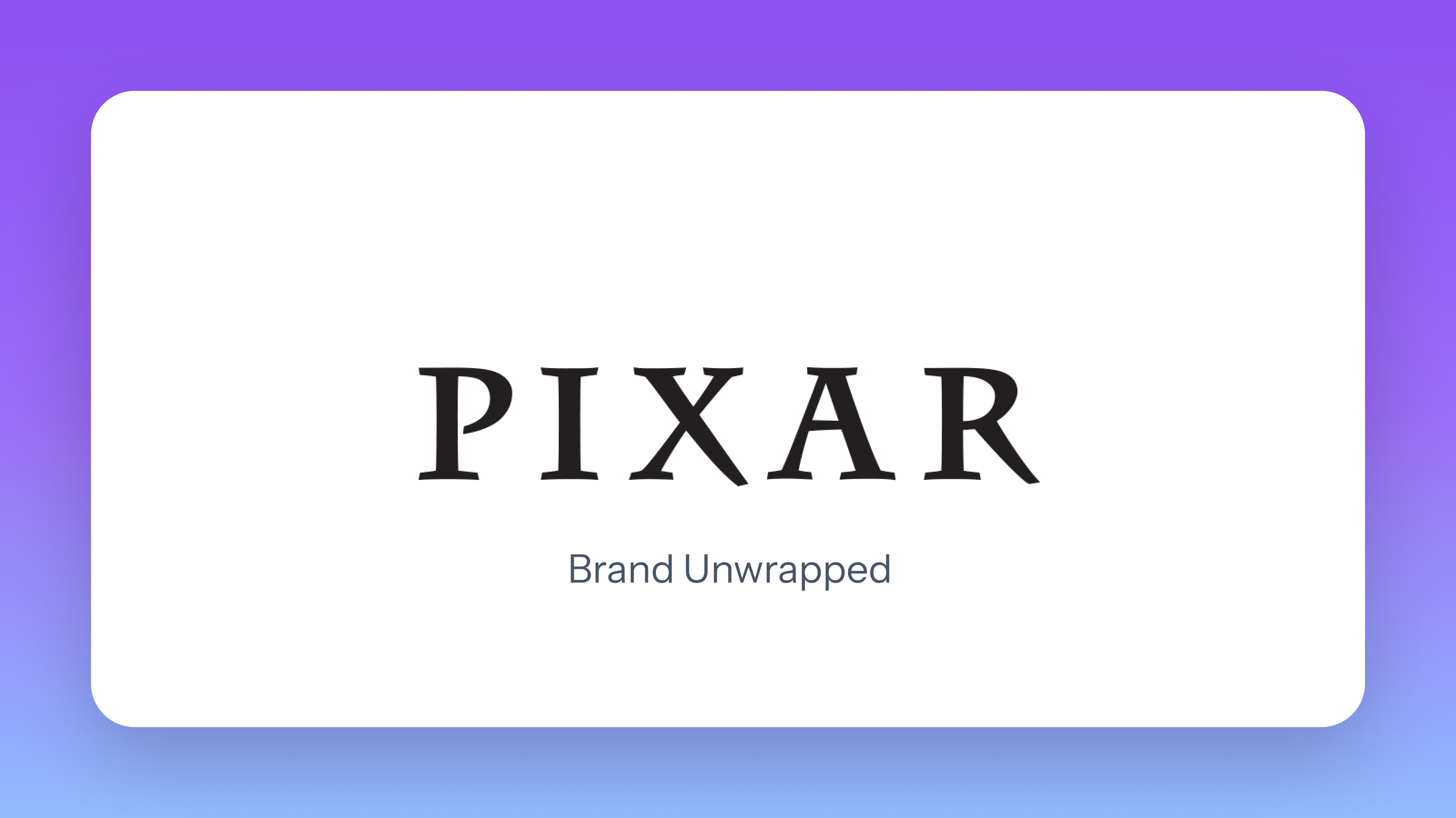 Intro Card - Pixar