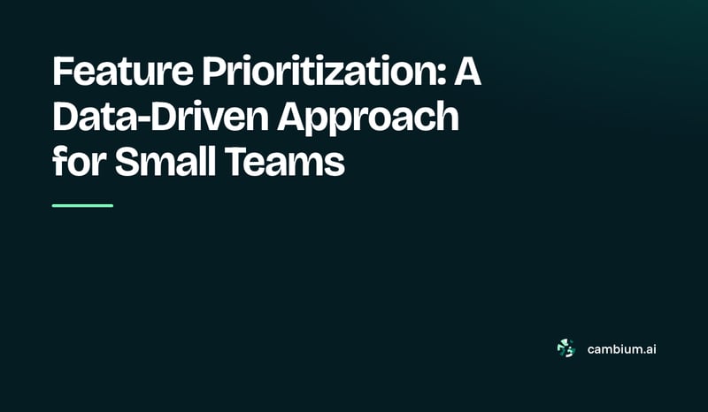Feature Prioritization: A Data-Driven Approach for Small Teams