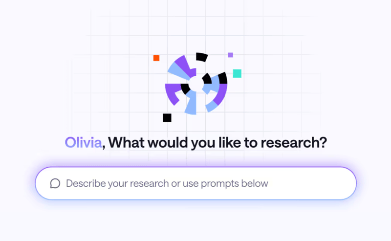 prompt bar - what would you like to research