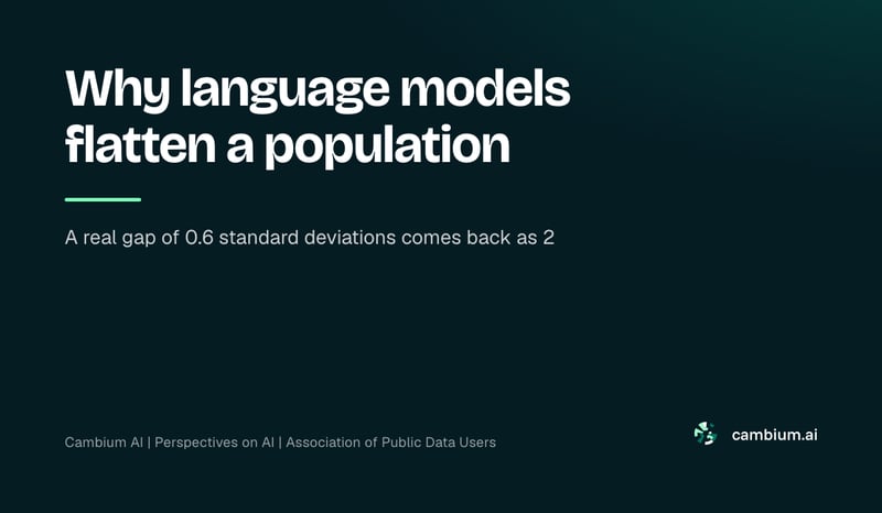 Why language models flatten a population, and what fixes it