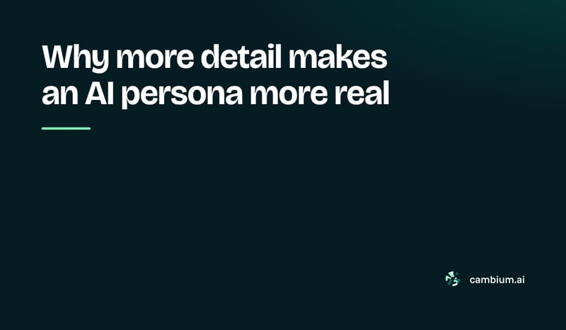 Why more detail makes an AI persona more real