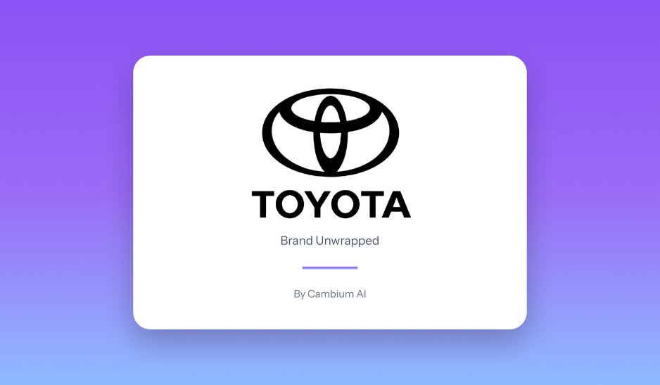 25 Brands Unwrapped: Day 5 - Toyota