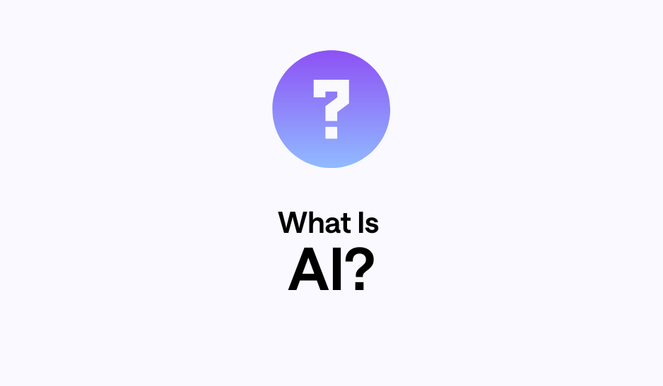 A question mark icon with the text 'What is AI'