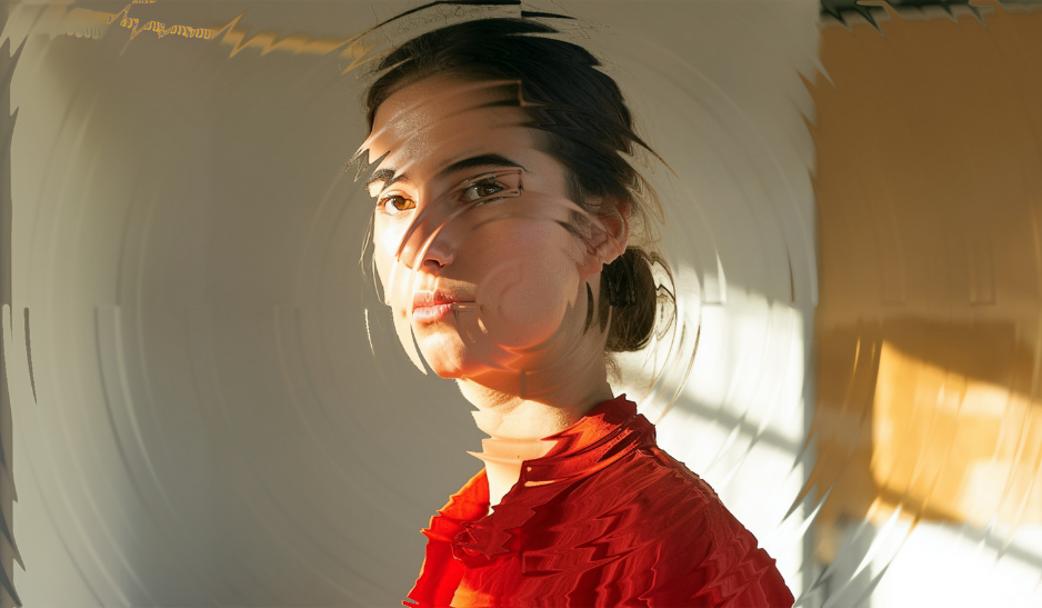 Image of a woman with a blur filter