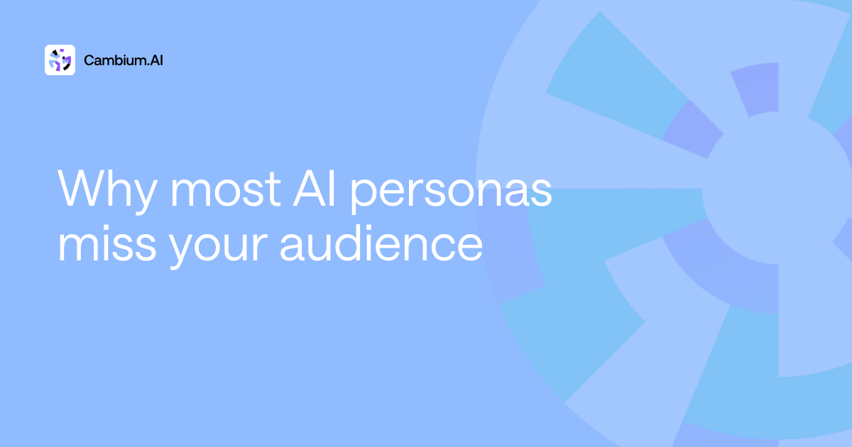 Why most AI personas miss your audience