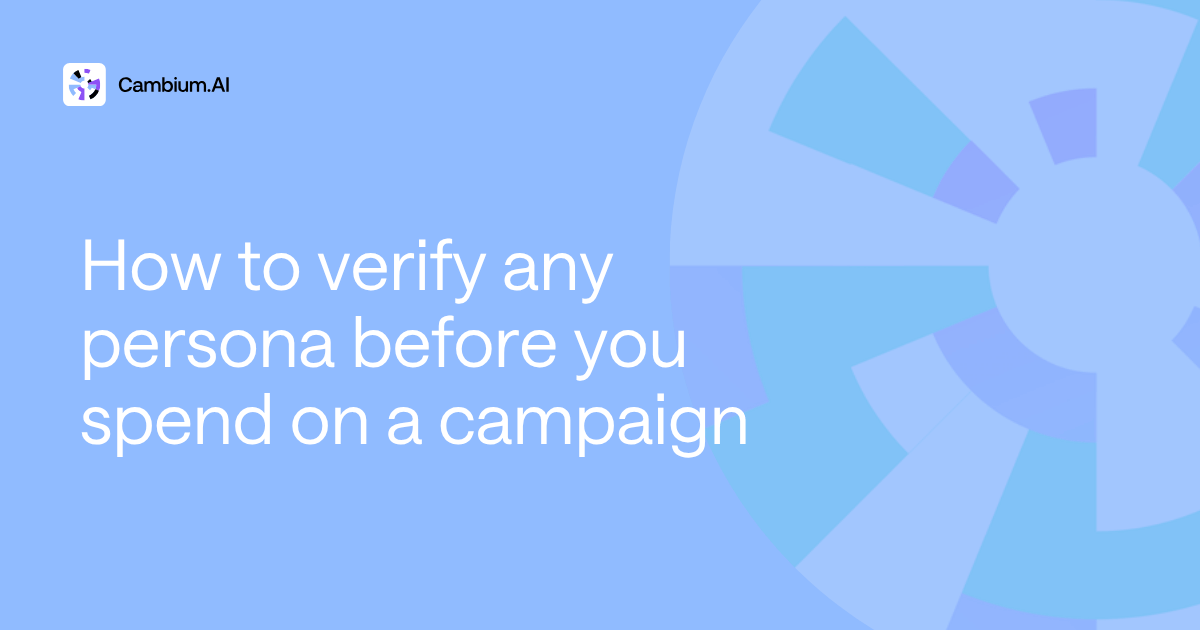 How to verify any persona before you spend on a campaign
