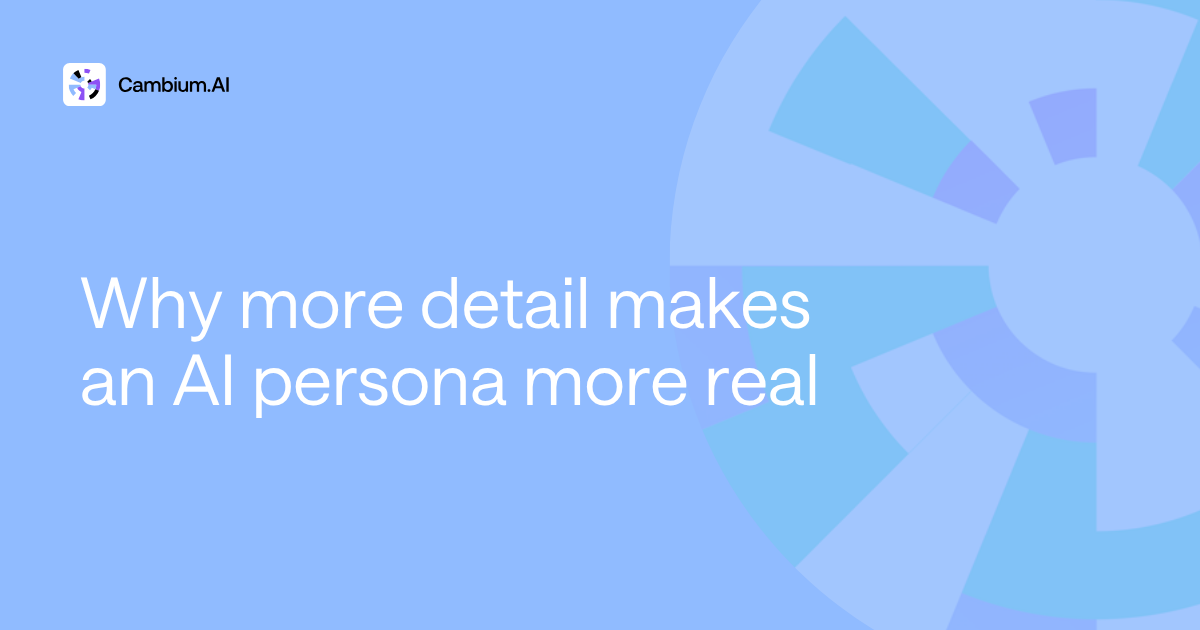 Why more detail makes an AI persona more real