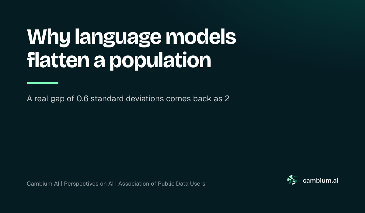 Why language models flatten a population, and what fixes it