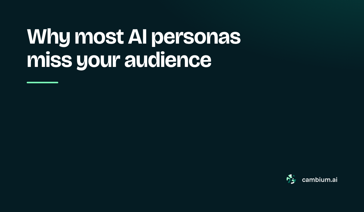 Why most AI personas miss your audience