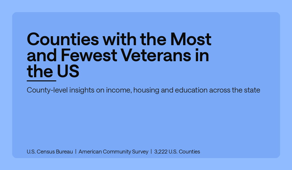 Counties with the Most and Fewest Veterans in the US