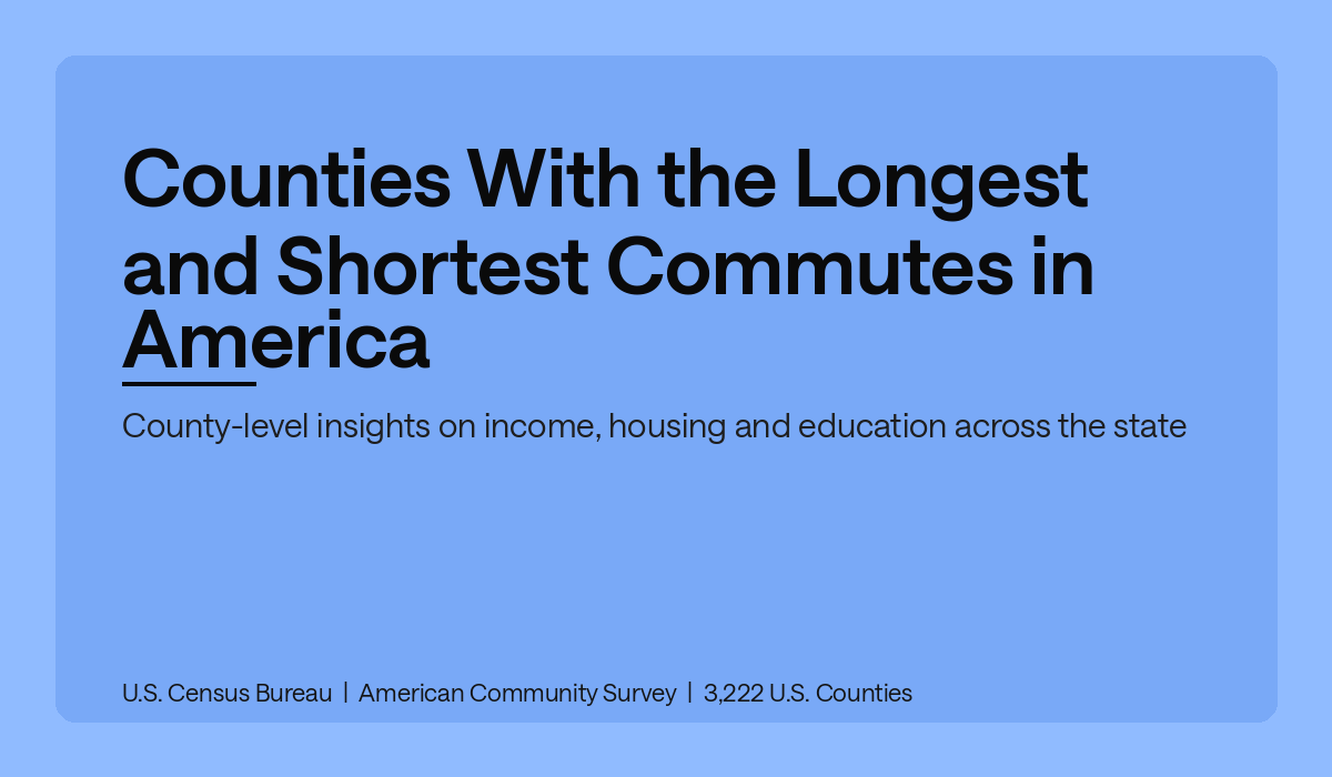Counties With the Longest and Shortest Commutes in America